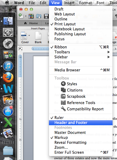 microsoft word for mac 2011 adjust footer height